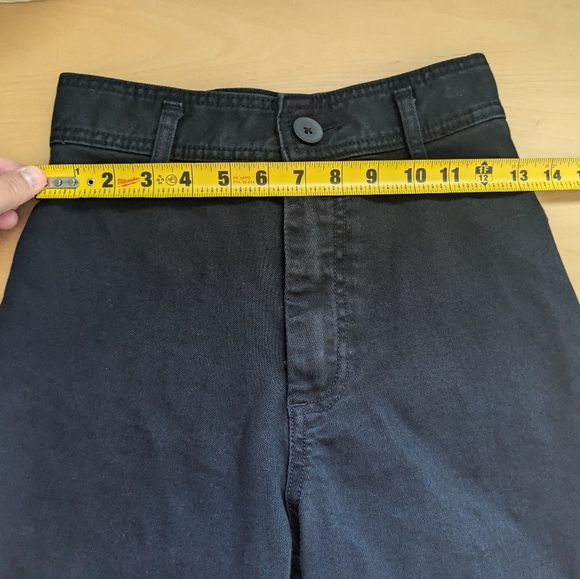 ZARA The Marine Straight Pants Black High Rise Flare Size 2 - Picture 9 of 12